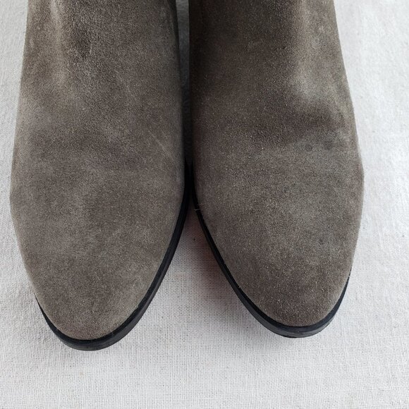 Marc Fisher Jayli Chelsea Booties Gray Suede Block Heel Womens Size 7.5 - Picture 9 of 11
